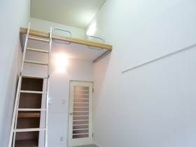 Living and room. With a loft with a ceiling height