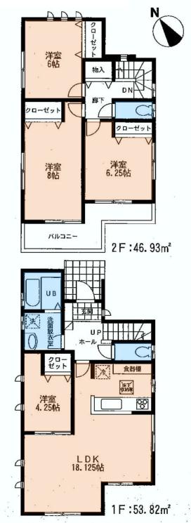 Floor plan. (29), Price 26,800,000 yen, 4LDK, Land area 120.3 sq m , Building area 100.75 sq m
