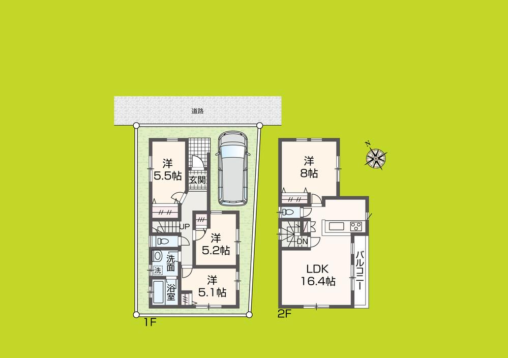 Floor plan. (1 Building), Price 32,500,000 yen, 3LDK+S, Land area 85.04 sq m , Building area 92.74 sq m