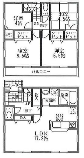 Floor plan. (3 Building), Price 29,800,000 yen, 4LDK, Land area 120.28 sq m , Building area 89.91 sq m