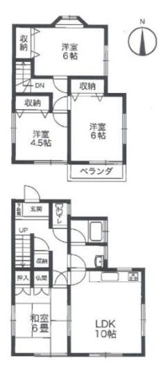 Floor plan. 14.8 million yen, 4LDK, Land area 105 sq m , Building area 80.31 sq m