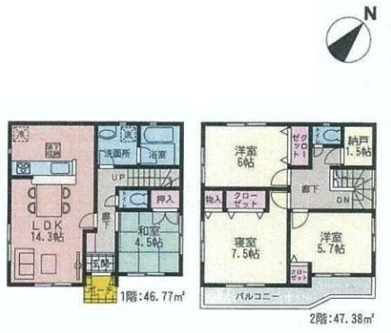 Floor plan. (3), Price 29,800,000 yen, 4LDK, Land area 109.24 sq m , Building area 94.15 sq m