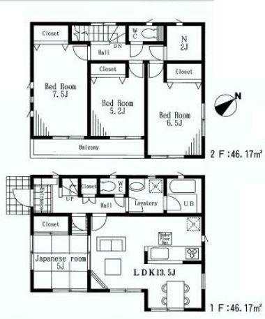 Floor plan. 23.8 million yen, 4LDK + S (storeroom), Land area 112.02 sq m , Building area 92.34 sq m