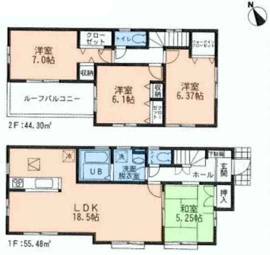 Floor plan. 19,800,000 yen, 4LDK, Land area 150.86 sq m , Building area 99.78 sq m