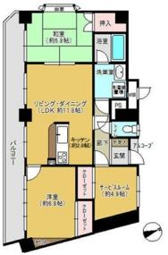 Floor plan. 2LDK + S (storeroom), Price 21,800,000 yen, Occupied area 66.99 sq m , Balcony area 14.44 sq m