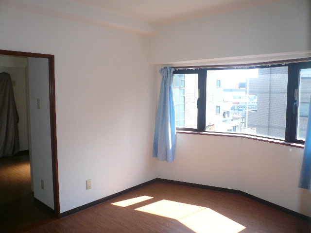 Living and room. It is a sunny corner room. 