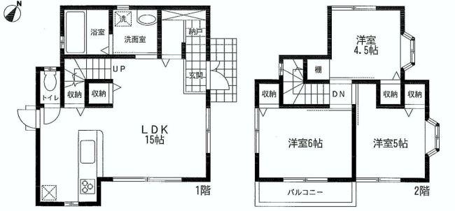 Floor plan. 19,800,000 yen, 3LDK, Land area 99.83 sq m , Building area 72.57 sq m