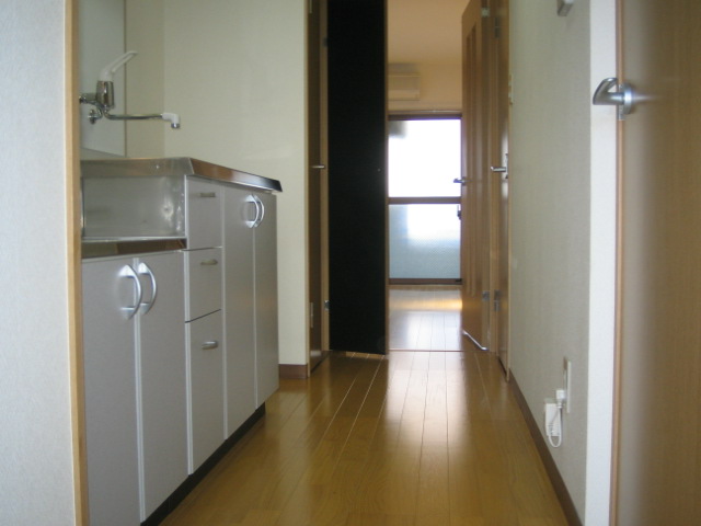 Living and room. It is a photograph from the front door. 