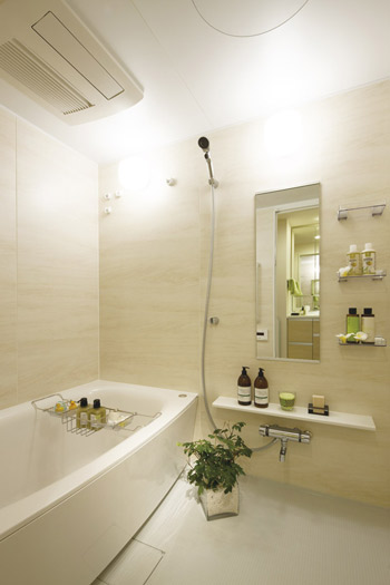 Bathing-wash room.  [bathroom] Cleaning Easy. At any time clean bathroom, Comfortable bath time.