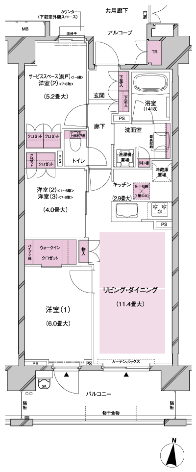Floor: 2LDK + S + WIC (2 ~ 6F) / 3LDK+WIC(7 ・ 8F), the occupied area: 66.82 sq m, Price: 27,400,000 yen, now on sale