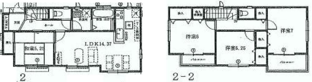 Floor plan. (2), Price 32,800,000 yen, 4LDK, Land area 122.71 sq m , Building area 92.94 sq m