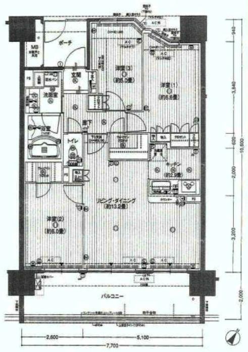 Floor plan. 2LDK, Price 26 million yen, Occupied area 73.73 sq m currently, Western-style second wall of the floor plan is in use as the removal and LDK.