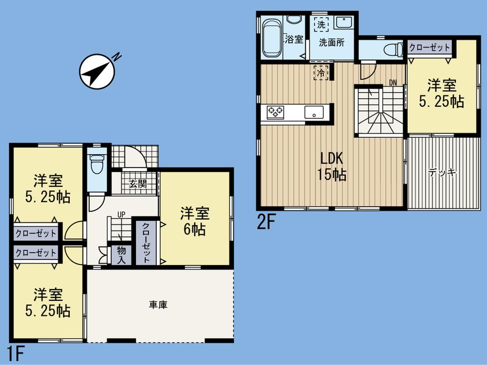 Floor plan. 29,800,000 yen, 4LDK, Land area 72.86 sq m , Building area 88.59 sq m