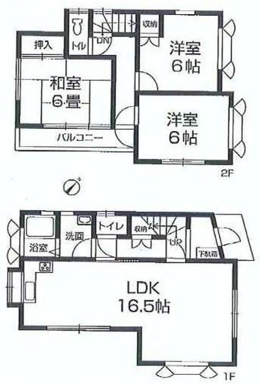 Floor plan. 20.8 million yen, 3LDK, Land area 101.91 sq m , Building area 80.11 sq m