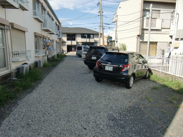 Parking lot. It is on-site parking