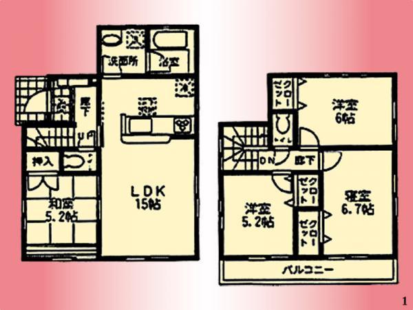 Floor plan. 29,800,000 yen, 4LDK, Land area 120.18 sq m , Building area 86.66 sq m