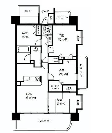 Floor plan. 4LDK, Price 29,800,000 yen, Footprint 85.8 sq m , Balcony area 20.93 sq m