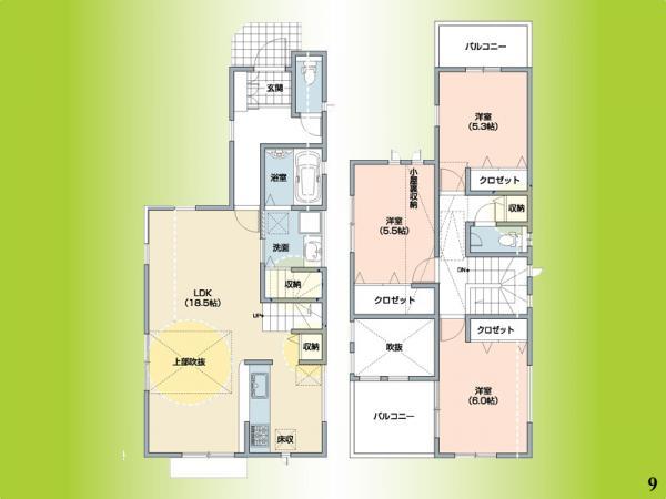 Floor plan. 33,800,000 yen, 3LDK, Land area 90.57 sq m , Building area 92.12 sq m