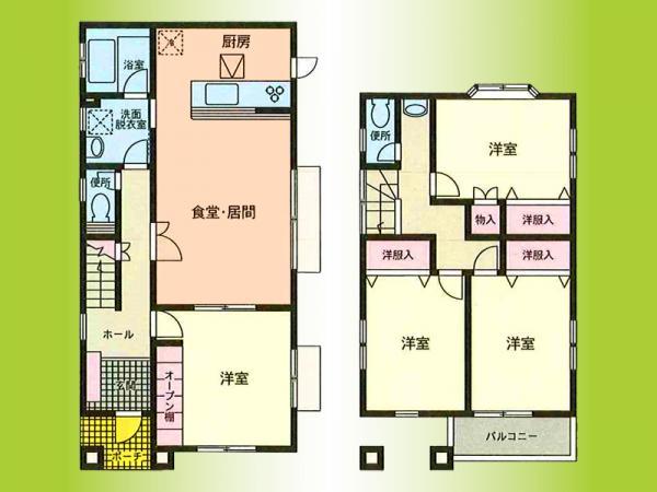 Floor plan. 29.5 million yen, 4LDK, Land area 133.02 sq m , Building area 102.67 sq m