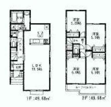 Floor plan. (5 ●), Price 22,800,000 yen, 4LDK, Land area 132.93 sq m , Building area 99.36 sq m