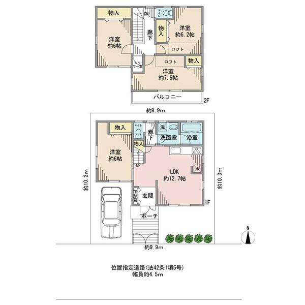 Floor plan. 31,800,000 yen, 4LDK, Land area 102.43 sq m , Building area 94.4 sq m