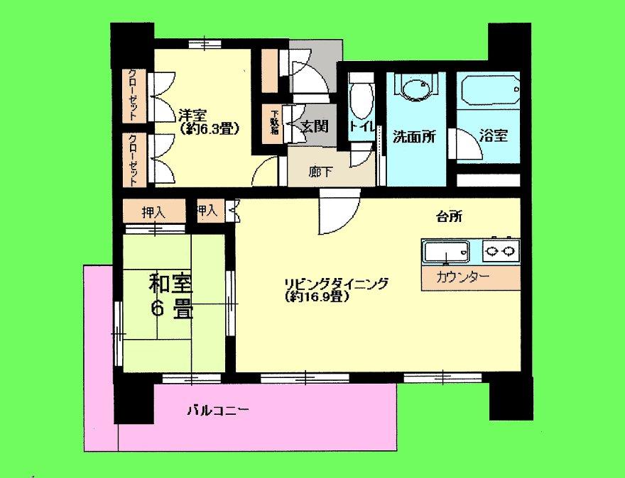 Floor plan. 3LDK, Price 24,800,000 yen, Occupied area 72.27 sq m , Balcony area 11.26 sq m