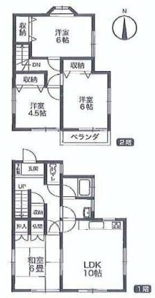 Floor plan. 16.8 million yen, 4LDK, Land area 105 sq m , Building area 80.31 sq m