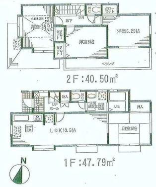 Floor plan. 19,800,000 yen, 4LDK, Land area 110.56 sq m , Building area 88.29 sq m