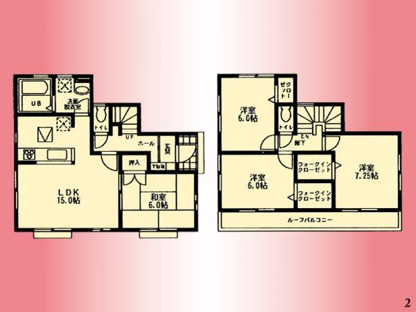Floor plan. 19,800,000 yen, 4LDK, Land area 121.41 sq m , Building area 95.23 sq m