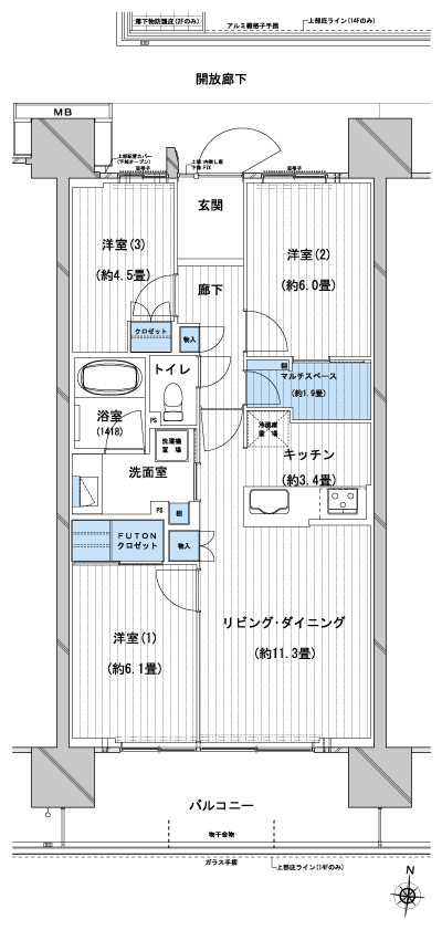 Floor: 3LDK + multi-space, occupied area: 71.82 sq m, Price: 30,180,000 yen, now on sale