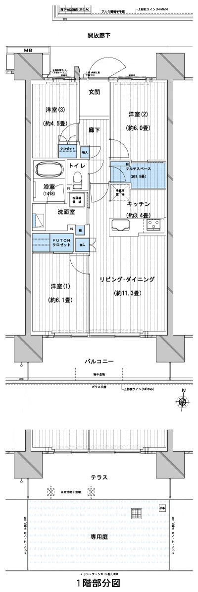 Floor: 3LDK + multi-space, occupied area: 71.82 sq m, Price: 29,080,000 yen, now on sale