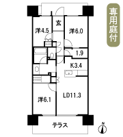 Floor: 3LDK + multi-space, occupied area: 71.82 sq m, Price: 29,080,000 yen, now on sale