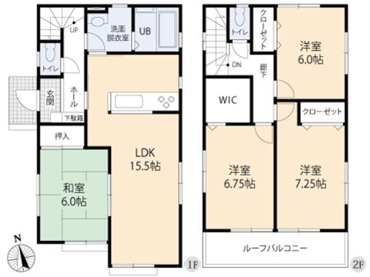 Floor plan. 34,900,000 yen, 4LDK, Land area 123.17 sq m , Building area 99.37 sq m floor plan