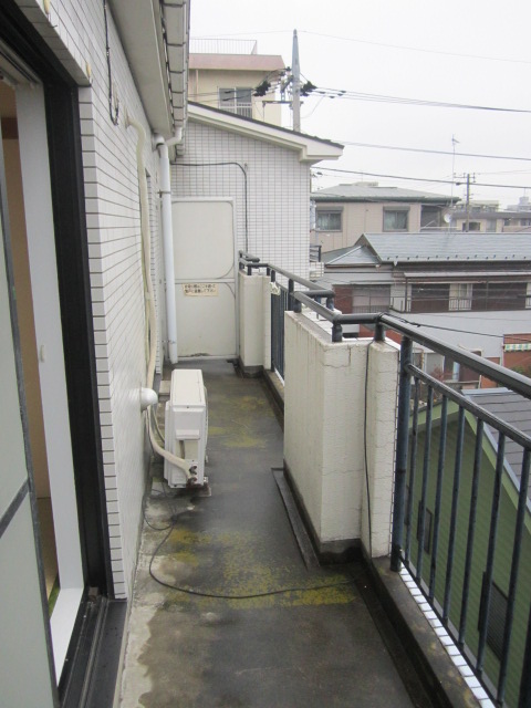 Balcony. It is a spacious balcony is happy.