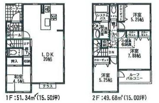 Floor plan. 28.5 million yen, 4LDK, Land area 125 sq m , Building area 100.19 sq m