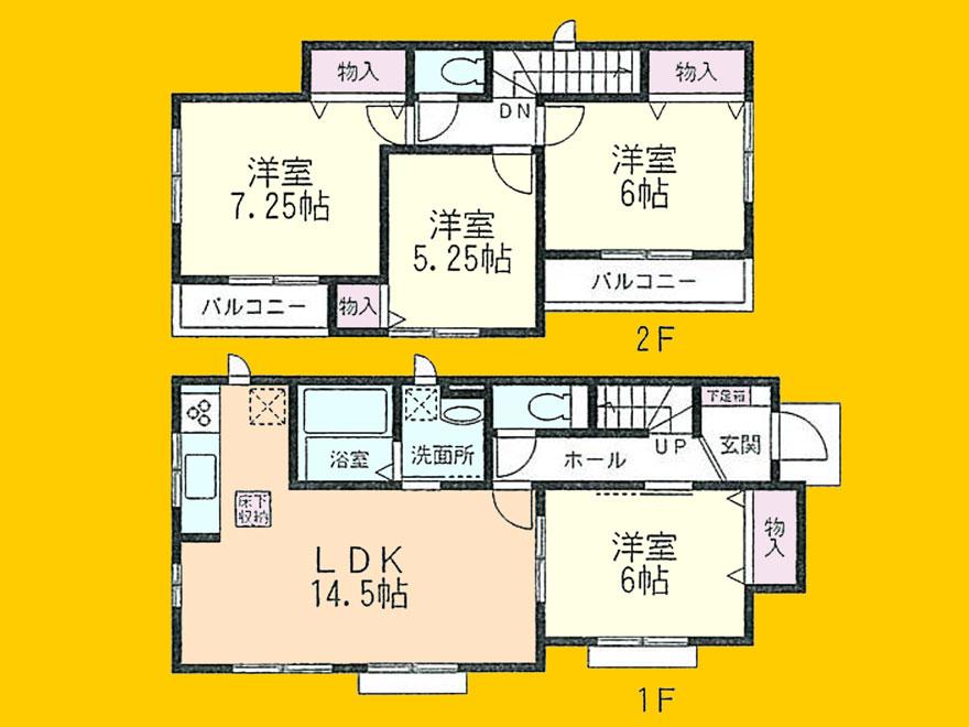 Floor plan. (I Building), Price 27,800,000 yen, 4LDK, Land area 120.3 sq m , Building area 91.49 sq m
