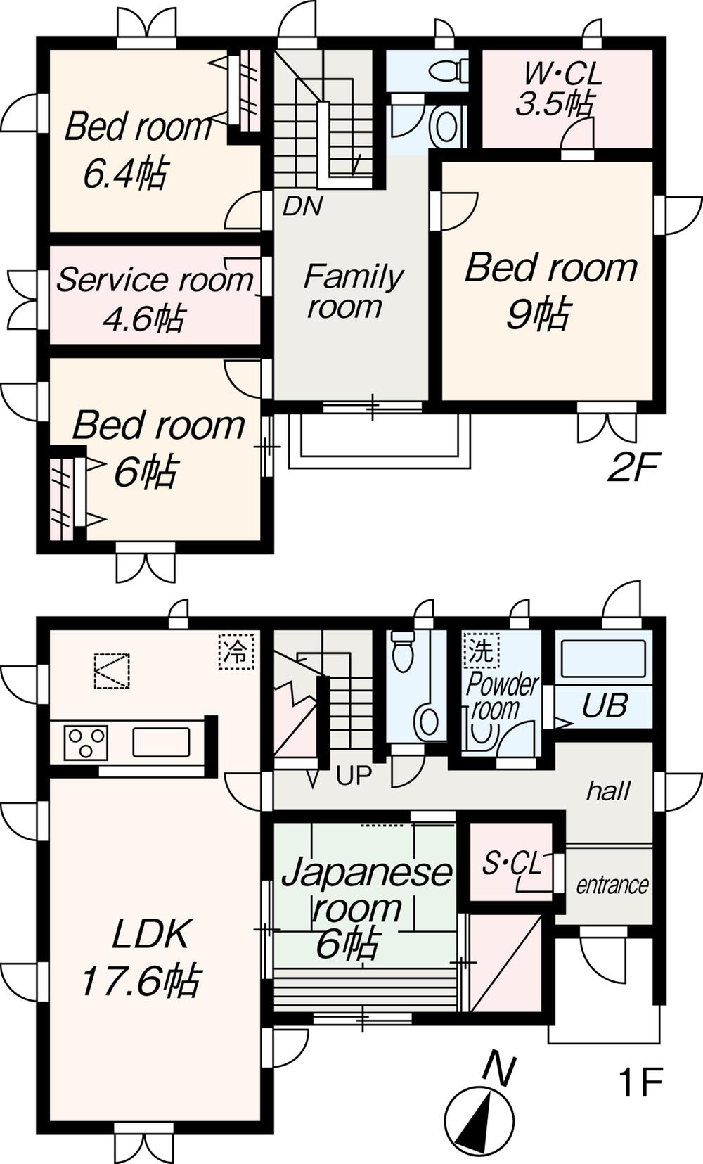 Floor plan. 33,800,000 yen, 4LDK + S (storeroom), Land area 168.59 sq m , Building area 130.78 sq m floor plan