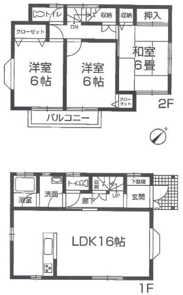 Floor plan. 20.8 million yen, 3LDK, Land area 100.17 sq m , Building area 81.8 sq m