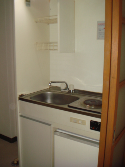 Kitchen. It is electric heating stove kitchen.