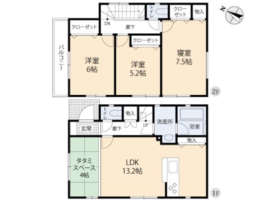Floor plan. 25,800,000 yen, 3LDK, Land area 101.75 sq m , Building area 84.24 sq m floor plan