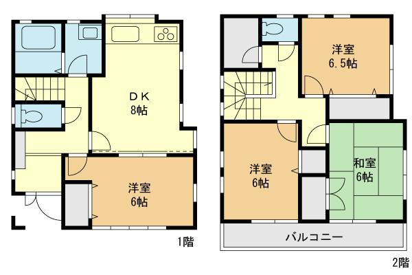 Floor plan. 16 million yen, 4DK + S (storeroom), Land area 85.99 sq m , Building area 83.6 sq m