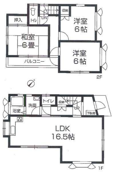 Floor plan. 20.8 million yen, 3LDK, Land area 101.91 sq m , Building area 80.11 sq m