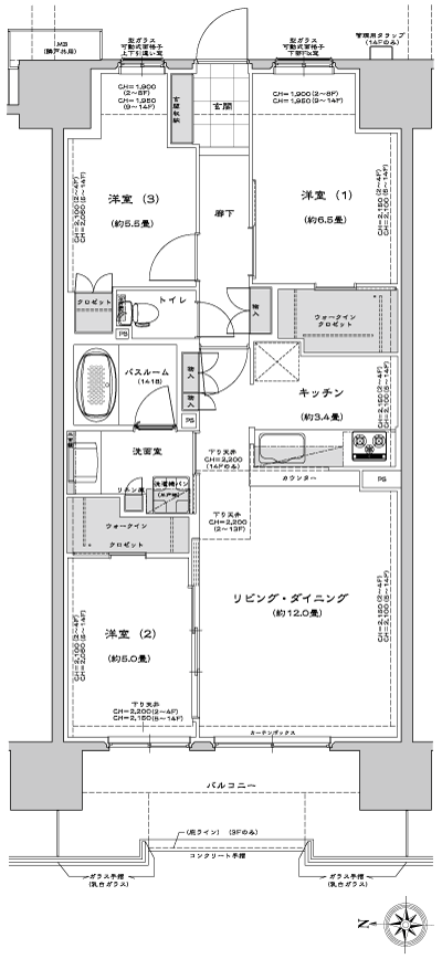 Floor: 3LDK + 2WIC, occupied area: 72.59 sq m, Price: 28,700,000 yen, now on sale