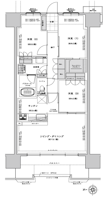 Floor: 3LDK + WIC, the occupied area: 73.78 sq m, Price: 30,900,000 yen ~ 31,800,000 yen, now on sale