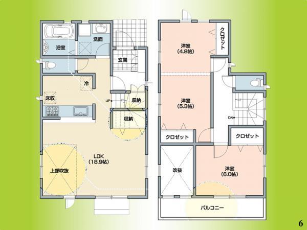 Floor plan. 35,800,000 yen, 3LDK, Land area 100.4 sq m , Building area 86.94 sq m