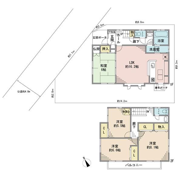 Floor plan. 31,800,000 yen, 4LDK, Land area 116.77 sq m , Building area 106.97 sq m