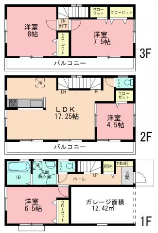 Floor plan. 28.8 million yen, 4LDK, Land area 115.92 sq m , Building area 82.67 sq m