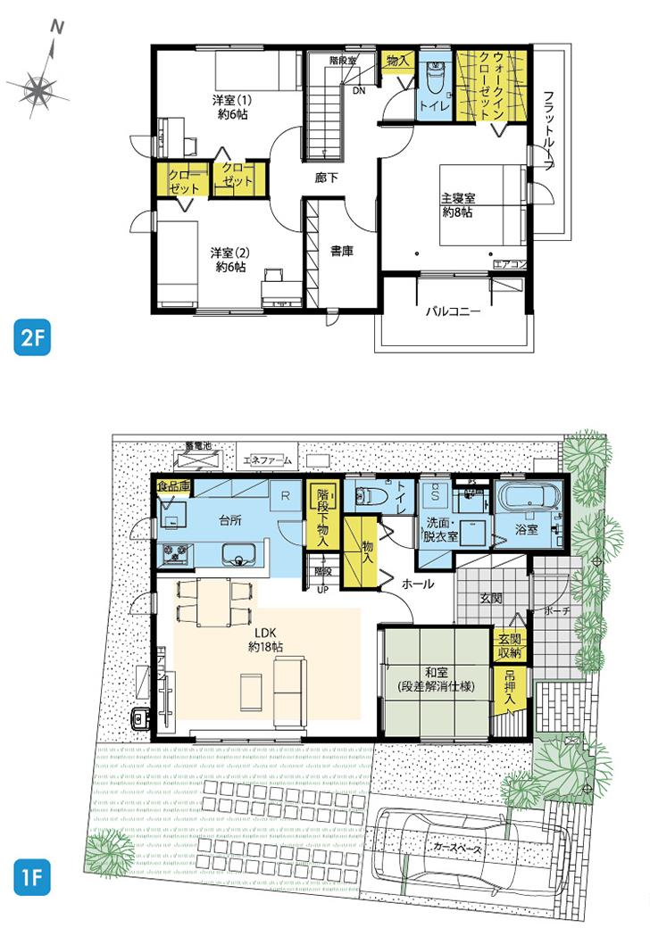 Floor plan.  [1-9 No. land] So we have drawn on the basis of the Plan view] drawings, Plan and the outer structure ・ Planting, etc., It may actually differ slightly from.  Also, car ・ Consumer electronics ・ furniture ・ It is such as equipment not included in the price.