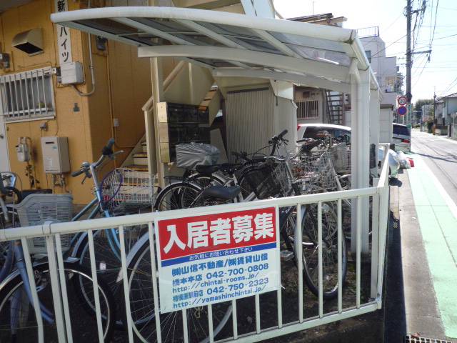 Other common areas. Bicycle parking lot equipped with a roof