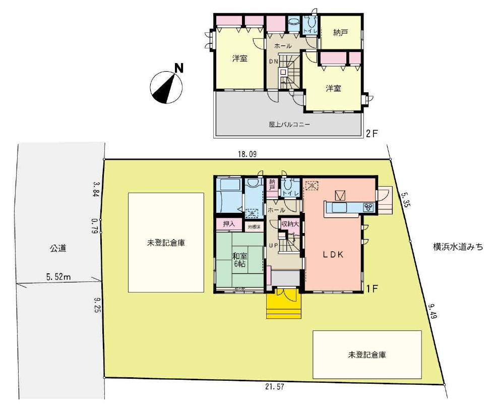 Floor plan. 38,500,000 yen, 3LDK + S (storeroom), Land area 280.74 sq m , Building area 119.63 sq m